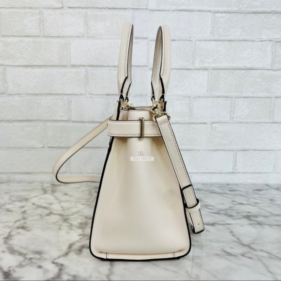 Kate Spade Staci Parchment White Medium Satchel Crossbody - Picture 3 of 10